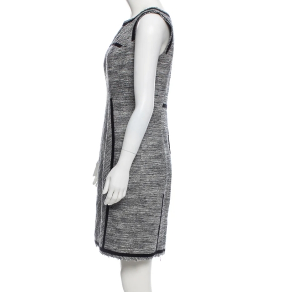 Yoana Baraschi Grey and Black Sleeveless A Line Dress Size 8 - Picture 2 of 16